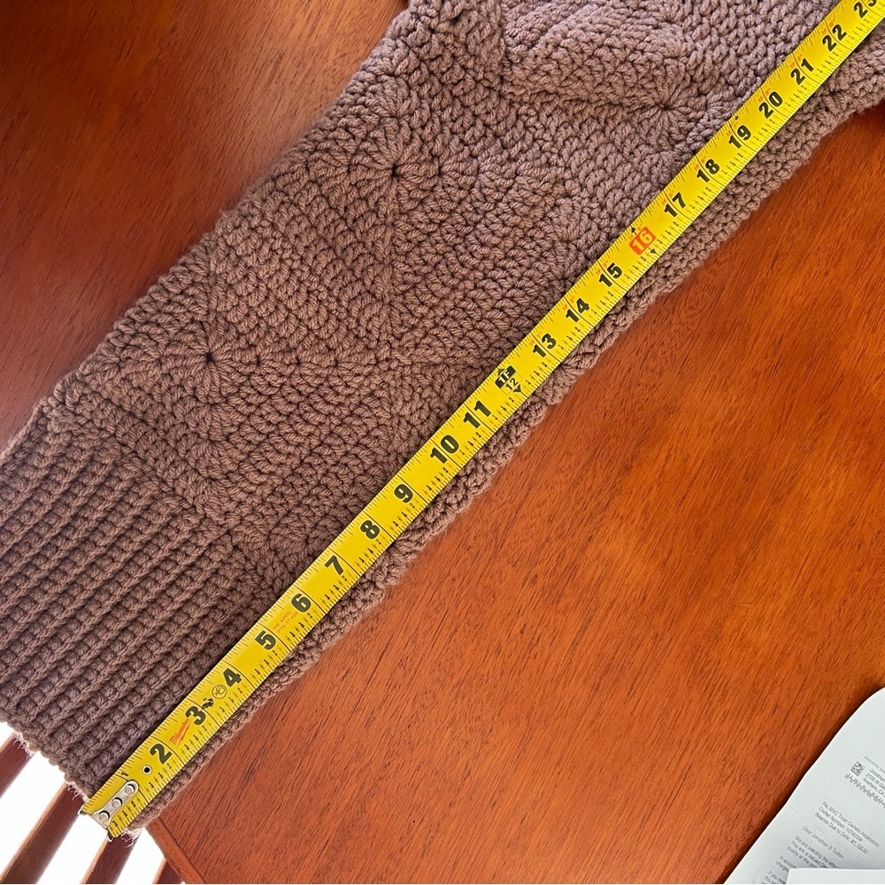 Handmade Brown Knit Sweater Medium - Picture 16 of 16